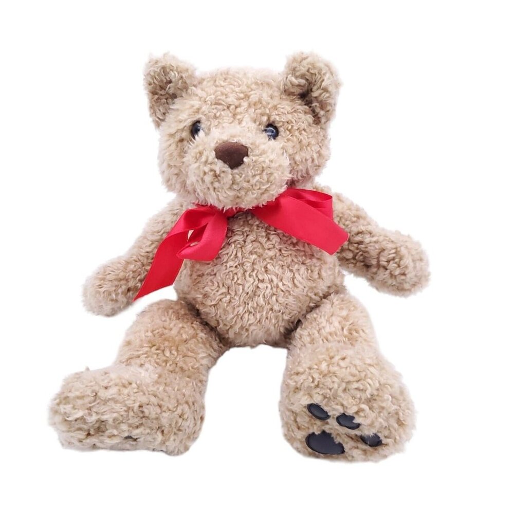 Build a Bear Workshop‎ Curly Brown Tan Plush Teddy Toy Stuffed Animal Doll Tan